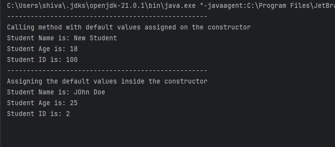 Expected Output Screenshot